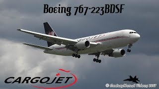 RARE! Cargojet Boeing 767-223BDSF Landing RWY 24R @ Toronto Pearson Int'l July 9th, 2017