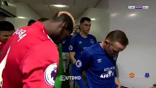 Wayne Rooney Ignoring Paul Pogba In Everton's Tunel