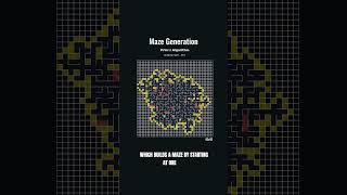 Prim's algorithm used for maze generation. #coding #programming #algorithm #mazegeneration #maze