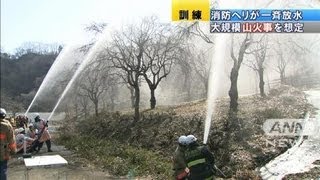 大規模森林火災を想定の訓練実施　あきる野市(12/02/24)