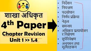 SO- 1.4- Direction | Control | Leadership | Co ordination Delegation and Devolution of rights (01)