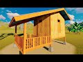 4.5 x 2.5 Meter Wooden Hut Design | Simple Farmhouse Garden Cottage