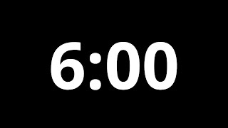 6 Minutes Timer With Black Background | No Music
