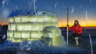 -42° Winter STORM CAMPING! My Hardest 5 Day SOLO ICE IGLOO BUILD. Can sleep 4!!