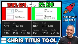 Make Windows 11/10 Upgrade Performance & Boost FPS 🚀 By Using Chris Titus Tool (Free 2024)