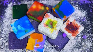 ASMR | Cornstarch Pasted Bombs | Dyed Gym Chalk | Soft Purple Reforms