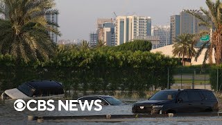 Flash flooding in Dubai as storm dumps historic rainfall