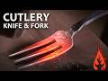 Blacksmithing - Medieval Style Cutlery : Knife and Fork