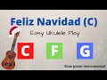 Feliz Navidad Ukulele Play Along (In C) - EASY