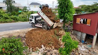 Unexpected​..! New Project, Side Of The House Was​ Filling With Fertile Soils By Skills Dozer Trucks