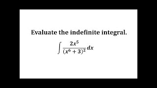 Integración indefinida de un cociente mediante sustitución (regla de potencia)