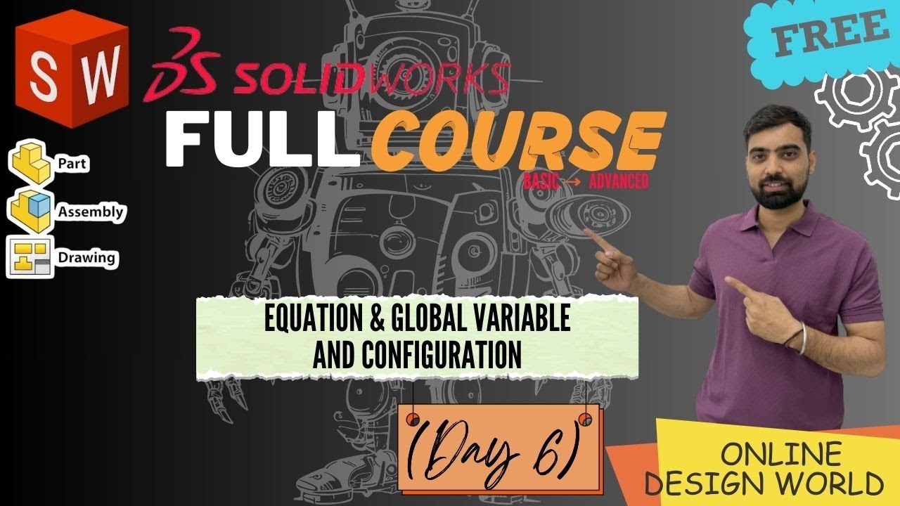 Solidworks Equation Global Variable And Configuration Youtube Solidworks Equation Global Variable And Configuration Youtube