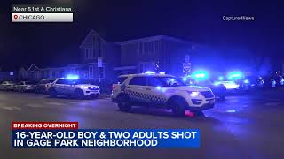 16-year-old boy among 3 people shot in Gage Park, Chicago police say