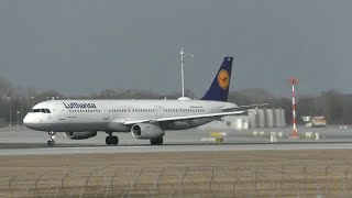 Lufthansa Airbus A321 Takeoff from Munich Airport