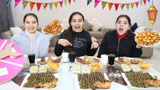 تحدي الفطار بعجلة الحظ 😱 مريم بكت 😭