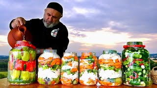 Preserve Autumn's Bounty! 🍁🥒 Easy Village Pickles! Crunchy Delights! ASMR