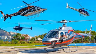 VERY BUSY Helipad in Brazil! - Airbus H125 | Robinson R44 | Bell 429