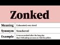 zonked meaning and definition