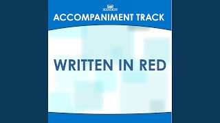 Written in Red (Low Key C-D with Background Vocals)
