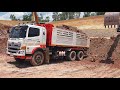 คลิปนี้มาดูว่า sany sy215c เขาเจาะดินดานดีแค่ไหน ทีมงานเงินทวี dump truck excavator