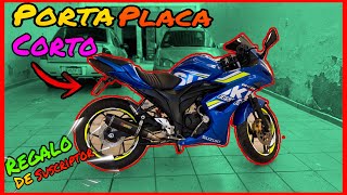 Suzuki Gixxer sf (modificada) PORTA placa CORTO •regalo de suscriptor• Omar Guillen