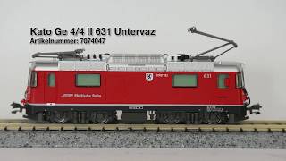 Kato Ge 4/4 II 631 Untervaz der Rhätischen Bahn in Spur N - Kato 7074047