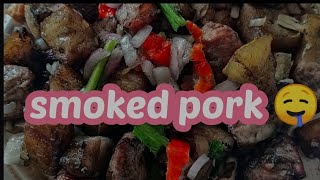 smoked pork//গাহৰি পোৰা🤤//easy and tasty//Dibika Boro