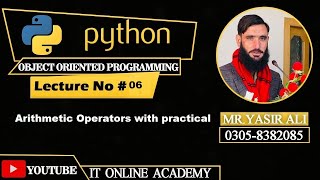 6. Arithmetic Operators in python || Operators || Basic to aadvance level python course 2025