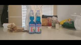 🐱🍣Japanese shirakiku carbonated ramune drink blueberry are from japan very delicious Nya SEGA 2000🍣🐱