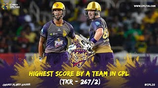 CPL WOW | HIGHEST SCORE BY A TEAM AT CPL | #CPL20 #CPLWOW #CricketPlayedLouder #TKR