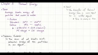 Physical Science Lesson 5.1.3 - Specific Heat and Calculations (11/21/24)