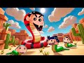 Shinchan Became Snake And Try To Eat His Friends 😱 | Roblox Be A Snake | Funny Game 😂