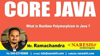 Core Java Tutorial | What is runtime polymorphism in Java ? | Mr.Ramchandra