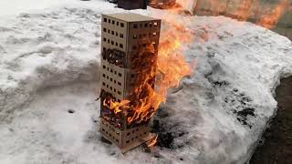 Fire! High-rise building on fire.  |  Пожар! Горит высотное здание!