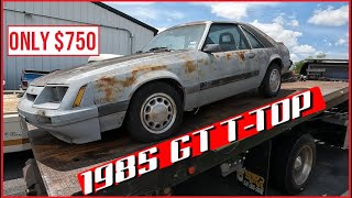 1985 GT T-Top Foxbody Mustang for $750! 4th of July Special - TIPS05E45