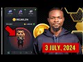 Hamster Kombat Daily Cipher Today 3 JULY || Claim 1,000,000 Coins Task Reward