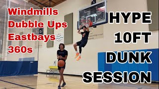 Hype 10ft dunk session w/ 5’8 Dominic Gonzales 6’7 Chris Little John and 6’2 Carson Cook!