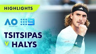 Match Highlights: Stefanos Tsitsipas v Quentin Halys - Australian Open 2023 | Wide World of Sports
