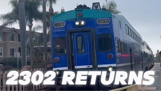 Railfanning Carlsbad Village Station ft 2302's Return, Fast Surfliner Trains, Coaster, and More!