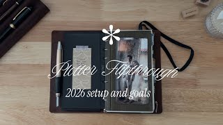my 2026 plotter rings binder setup + goals flipthrough | planner system