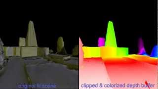 Depth Buffer as Range Sensor - Processing Sketch