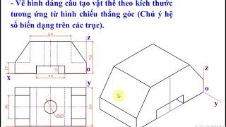 Cách vẽ hình chiếu trục đo chi tiết (How to draw detailed axes projection)