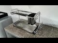 sam heng 600mm stainless steel dish racks drainer dryer plate cup kitchen sink storage rak pinggan