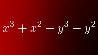 Factor x^3 + x^2 - y^3 - y^2 using grouping