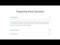 FAQs | Accordion Menu | Javascript & HTML/CSS