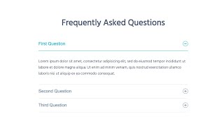FAQs | Accordion Menu | Javascript & HTML/CSS