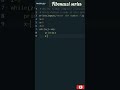 Fibonacci series