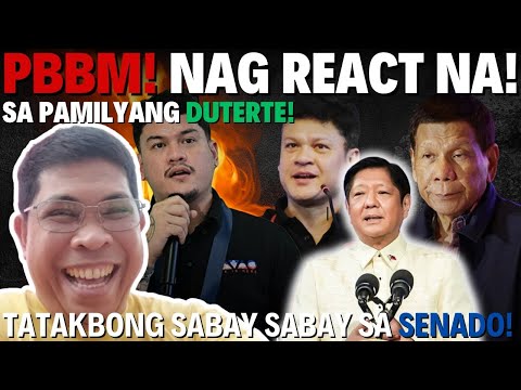 PBBM NAG SALITA SA SABAY SABAY NA PAGTATAKBO PAMILYANG DUTERTE SA SENADO