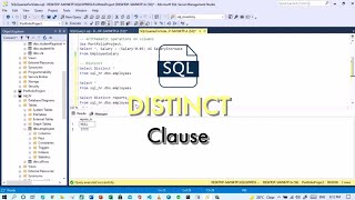 SQL DISTINCT clause with examples | SQL tutorial for beginners