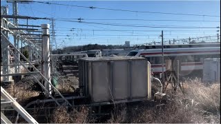 南栗橋車両管区春日部支所北春日部車両基地の様子（2024.1.26.9:32）